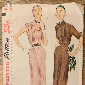 50s Simplicity 3610 Dress Pattern