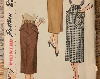 50s Simplicity 3330 Pencil Skirt Pattern
