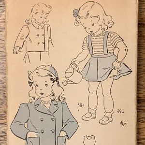 40s New York 1553 Girls Dress Pattern