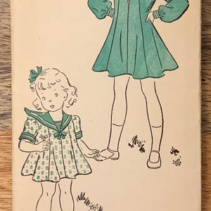 40s New York 1607 Girls Dress Pattern