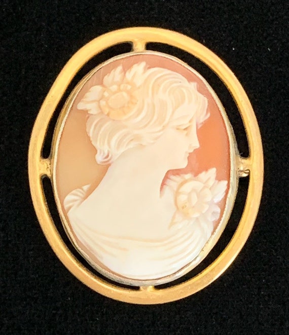 Antique Victorian Edwardian Cameo Brooch - image 1