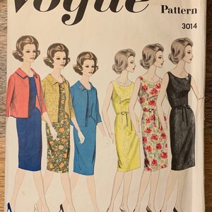 1960s Vintage VOGUE Sewing Pattern B36 Bathing Suit Hat