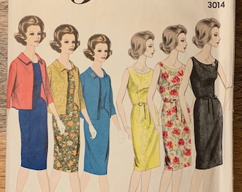 60s Vogue 3014 Dress & Jacket Pattern