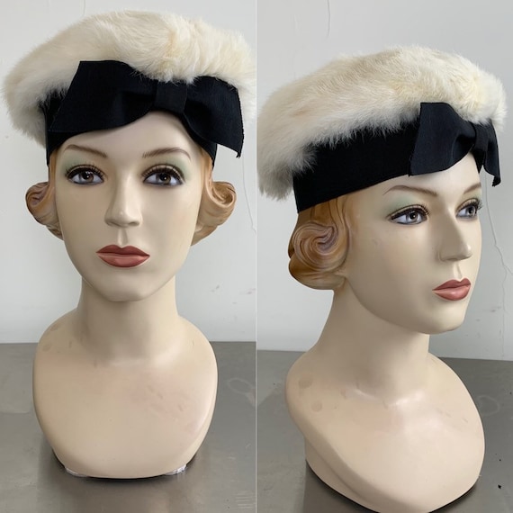 Vintage 50s Rabbit Fur Dachettes Lilly Dache Hat