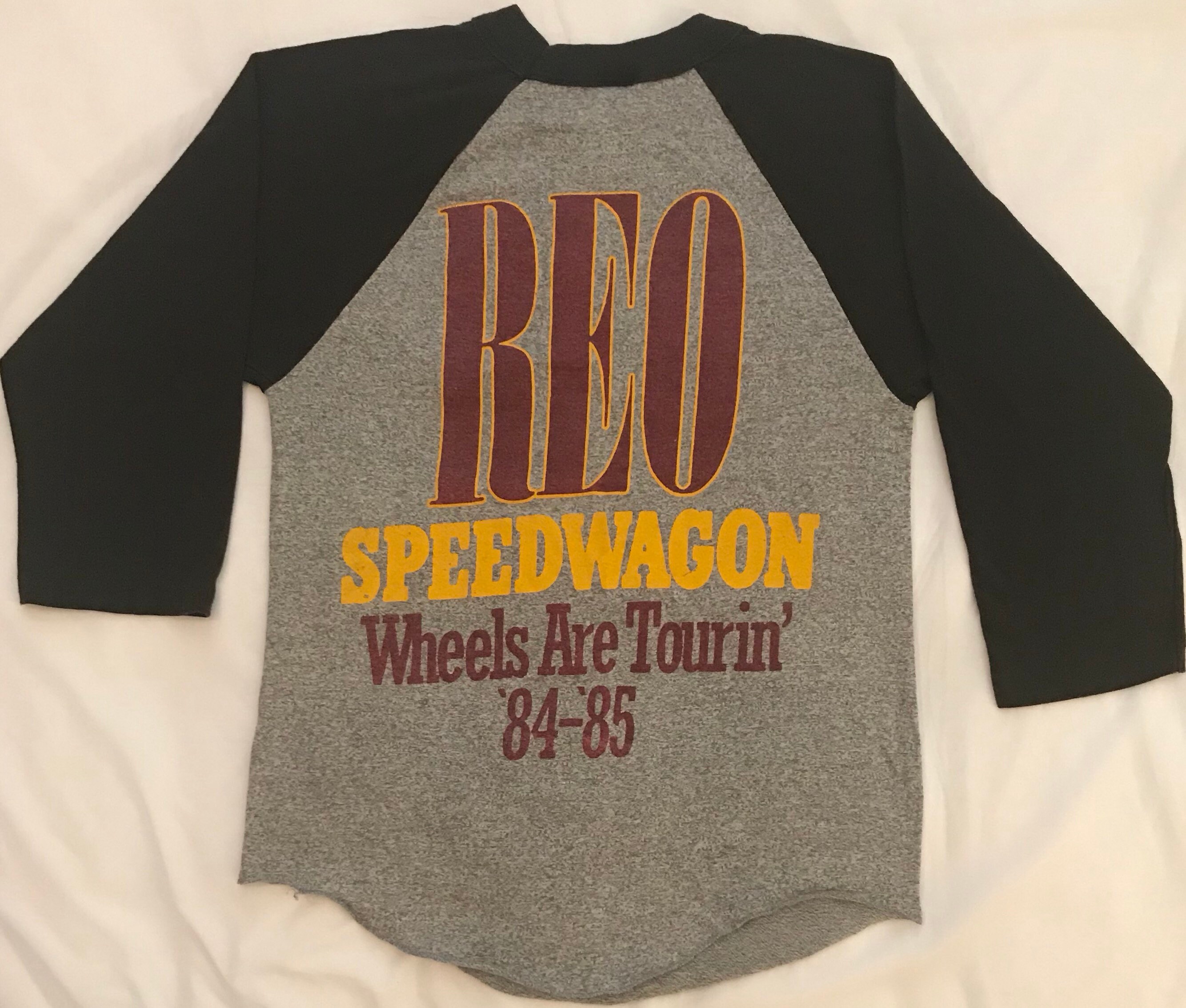 Vintage 1984 REO Speedwagon Concert Raglan Tee T Shirt Etsy New Zealand