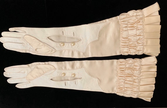 Stunning Antique Victorian Edwardian Silk & Leathe