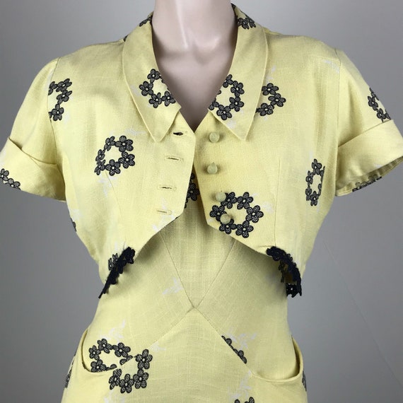 Vintage 40s Floral Sundress With Jacket