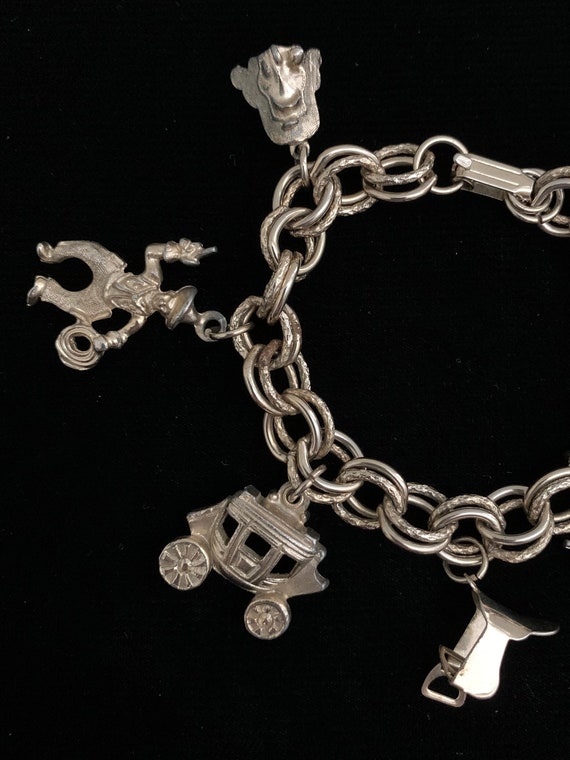 Vintage 50’s Western Theme Charm Bracelet - image 4