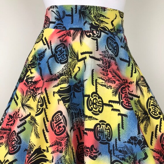 Vintage 50s Novelty Siamese Print Circle Skirt