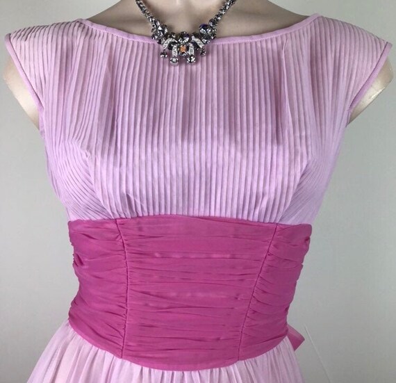 Vintage 50s Pink Party Dress Formal Dress