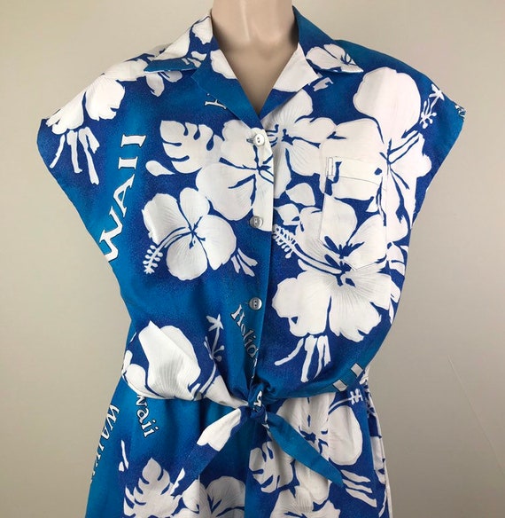 Vintage 80s Hookano Hawaiian Tiki Shorts Set