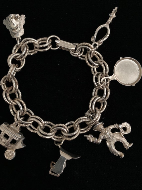 Vintage 50’s Western Theme Charm Bracelet - image 3