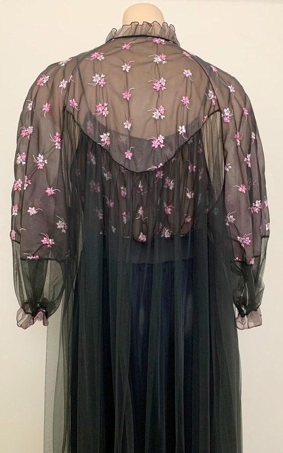 Stunning Vintage 50s Rogers Chiffon Peignoir Set - image 7