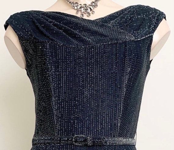 Vintage 50s Silver Lurex Cocktail Dress