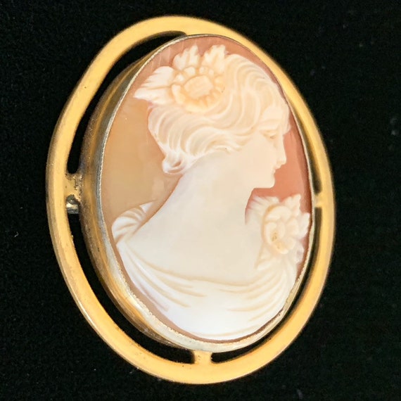 Antique Victorian Edwardian Cameo Brooch - image 3