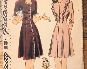 40s Simplicity 4787 Dress Pattern