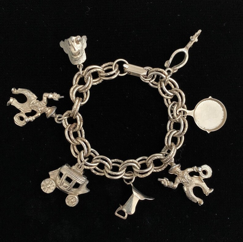 Vintage 50s Western Theme Charm Bracelet image 1