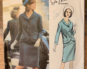 60s Vogue 1423 Couturier Design Jo Mattli Suit Pattern