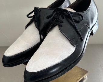 Vintage 50’s Mens Nunn Bush Two Tone Rockabilly Shoes 10D