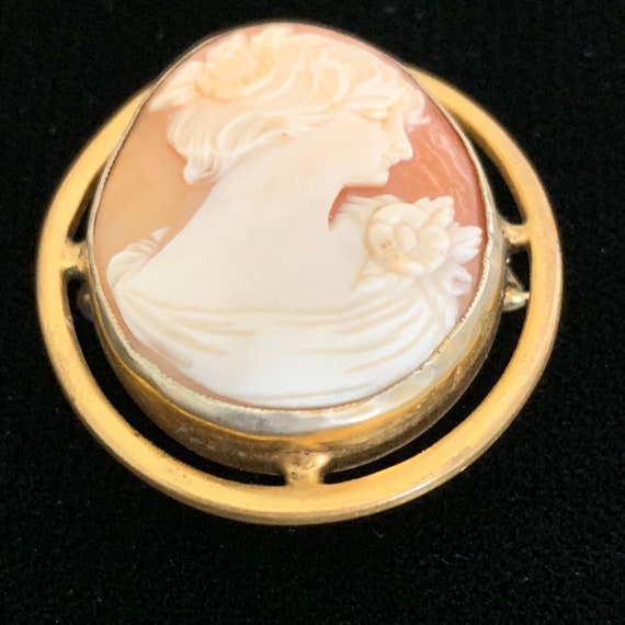 Antique Victorian Edwardian Cameo Brooch - image 5