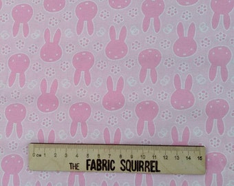 cotton woven cotton Miffy Fabric Miffy silhouette Hot pink//red