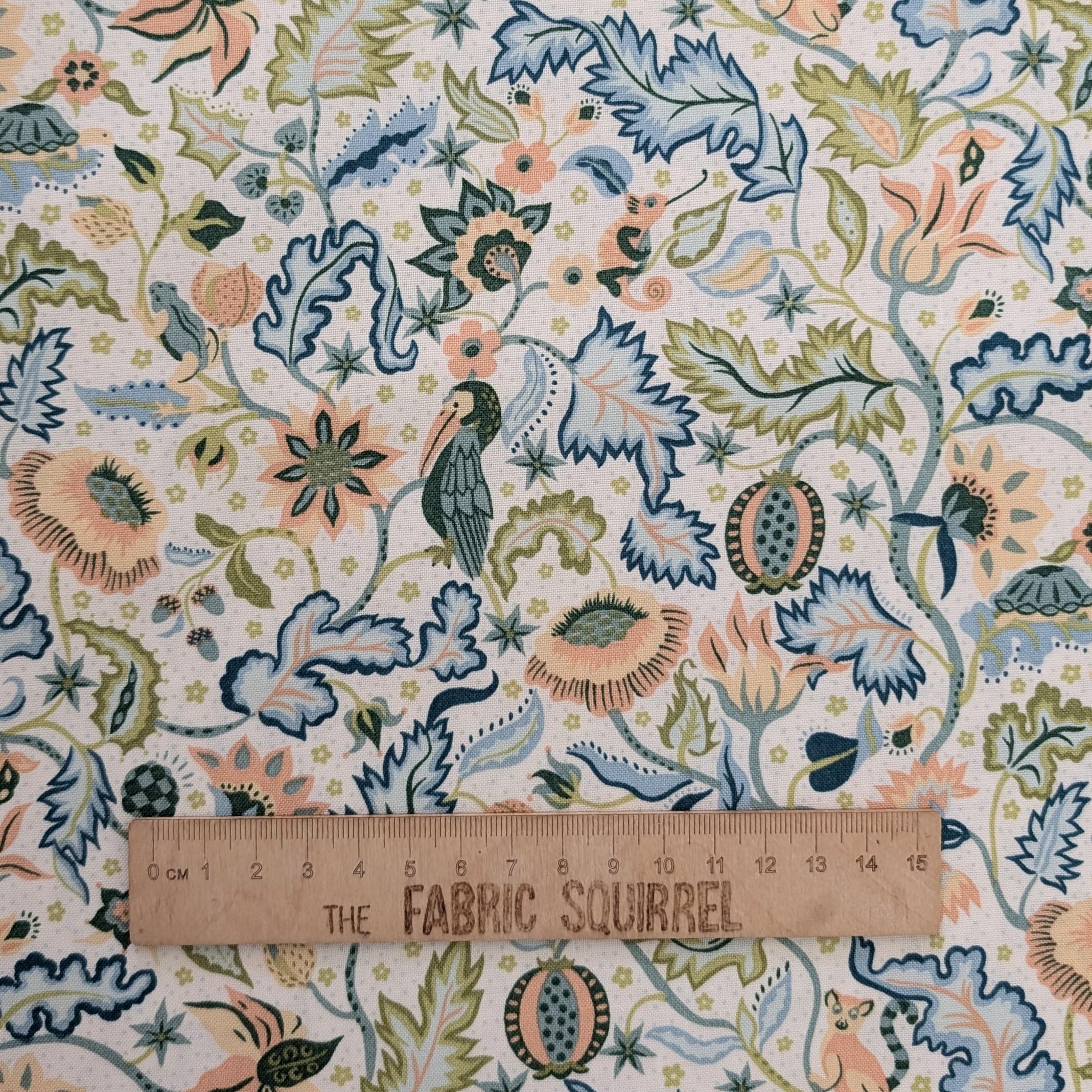 Avig Cloth Liberty Tree of Life Fabric - Liberty Quilting Cotton - Colourful ...