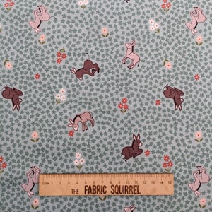 Donkey Fabric - Farmyard Fabric - Piggy Tales from Lewis and Irene - Woven Quilting Cotton