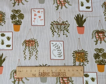 Houseplant Cotton Fabric  - Plant Life from Craft Cotton Company