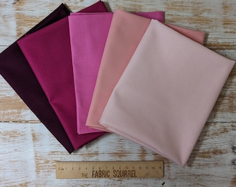 Pink Basic Solid 100% Organic Cotton Fabric - Make and Believe Fabrics - By Metre and Fat Quarters