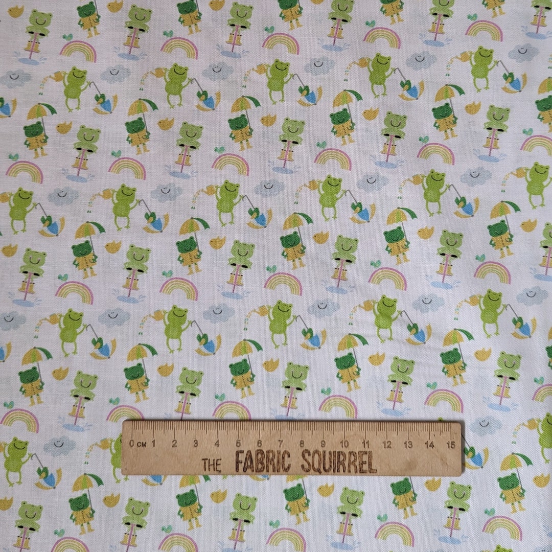 Frog Fabric Ribbit Lake by RB Fabrics Small Frogs Material Etsy