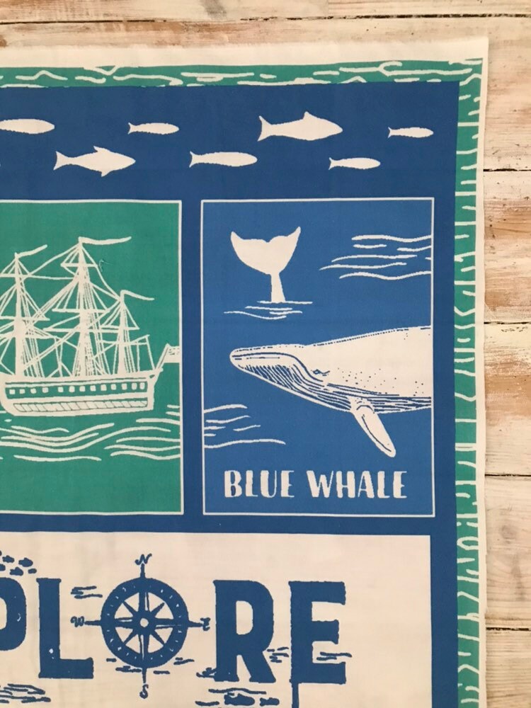 Nautical Fabric Panel Explore the Oceans Quilt Panel From Etsy