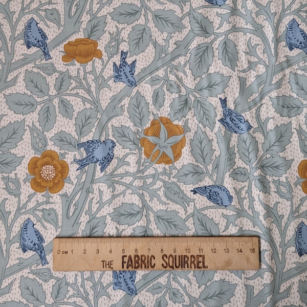 William Morris Nature's Dream Fabric - V&A Museum with Craft Cotton Company - Organic Traditional Fabric