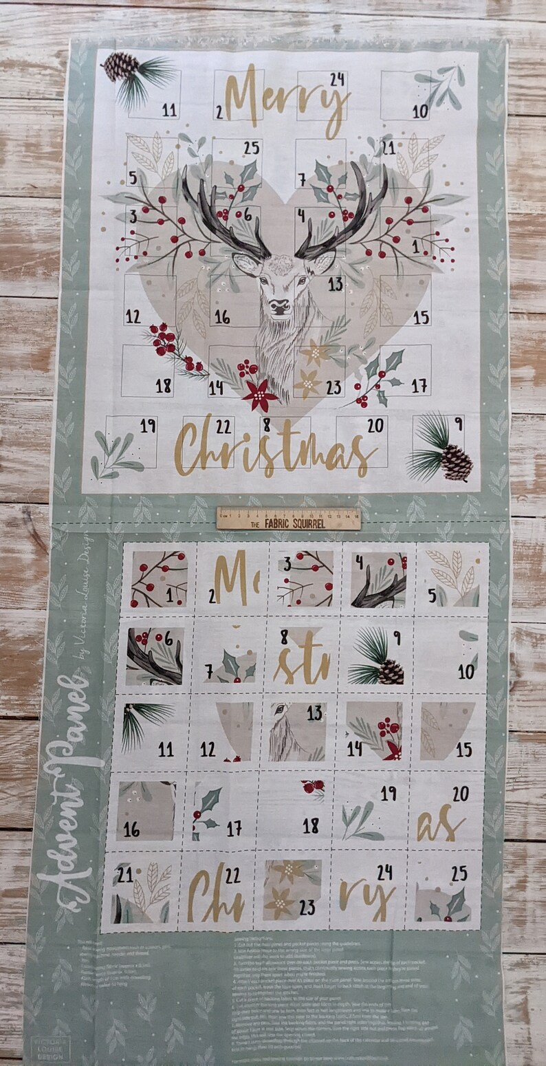 Woodland Advent Calendar Panel Foraging in the Forest From Etsy