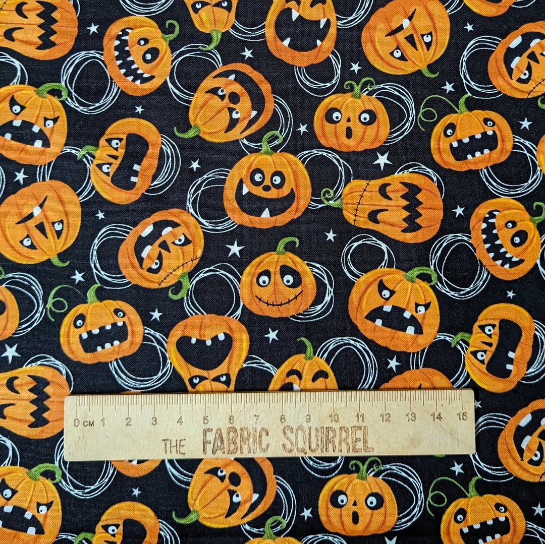 Cute Funny Pumpkin Fabric - Trick or Treat From Northcott Fabrics ...