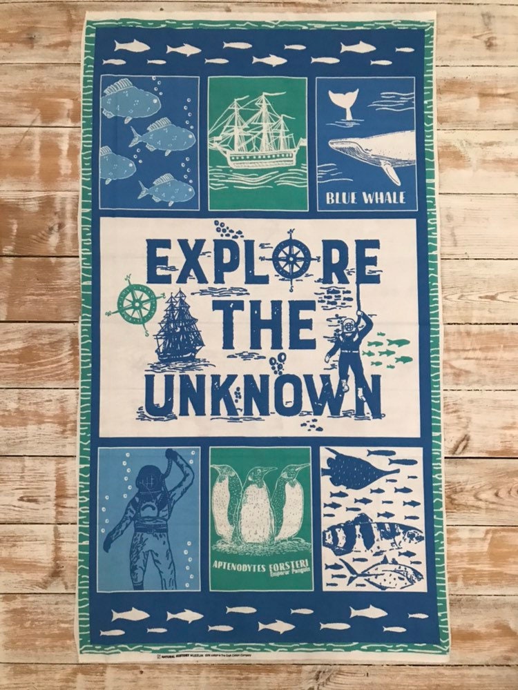 Nautical Fabric Panel Explore the Oceans Quilt Panel From Etsy