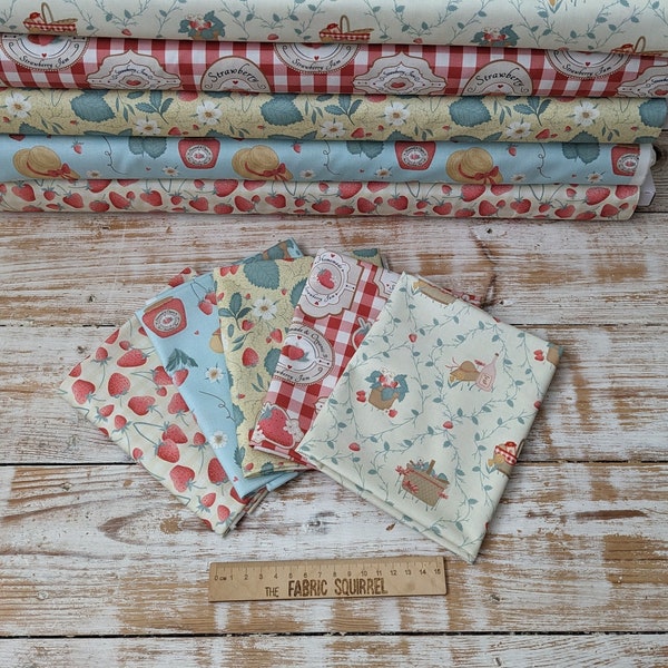Strawberry Picking Fabric - from Craft Cotton's Make and Believe Organic Cotton Range