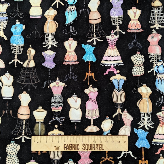 Vintage Look Dress Forms! New TAILOR MADE 27337-J Fabric by QT Fabrics