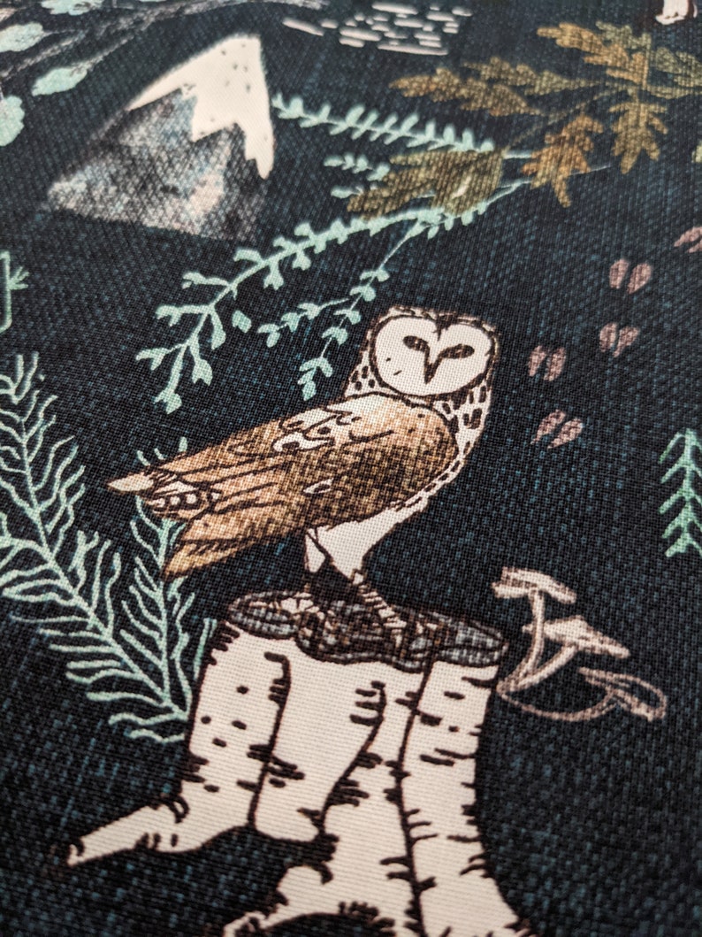 Woodland Fabric Forest Fable From Figo Fabrics Bear Etsy