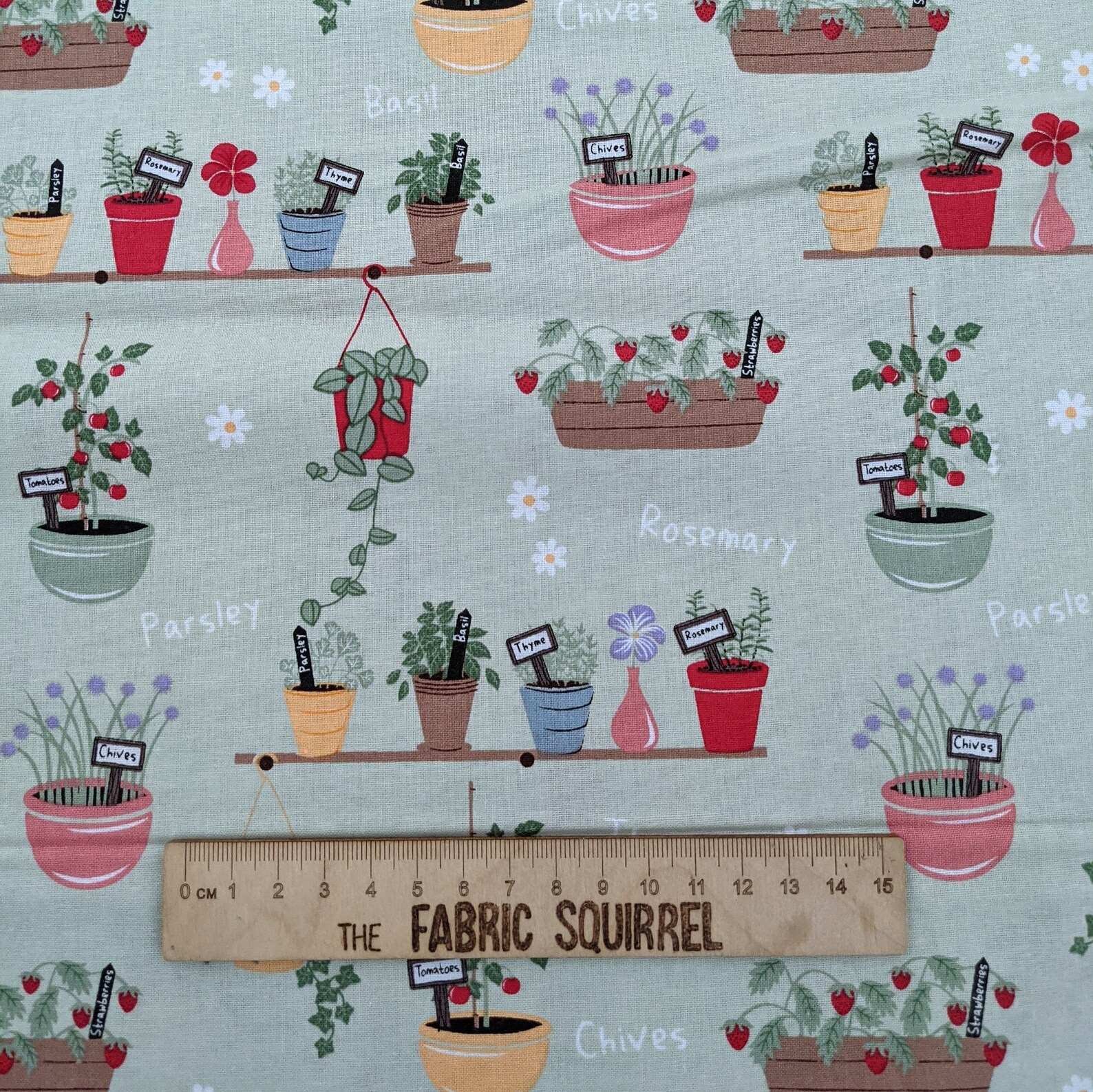 Garden Themed Fabric Wellies and Watering Cans Grow Etsy