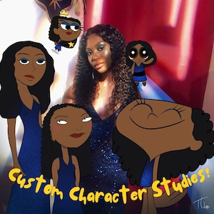 CUSTOM CARTOON STYLE Portrait from Your Photo | Personalized Cartoon Character | Couple, Family, Friends.