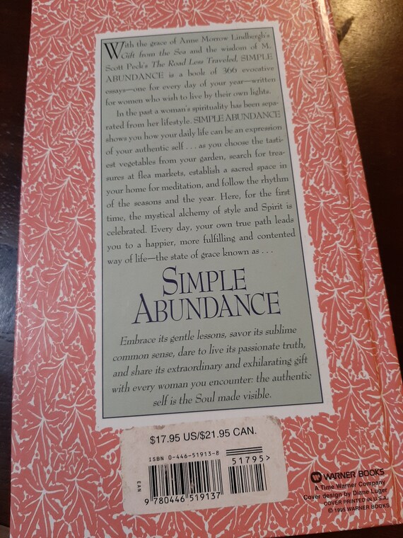 Simple Abundance A Daybook Of Comfort And Joy Sarah Ban Etsy