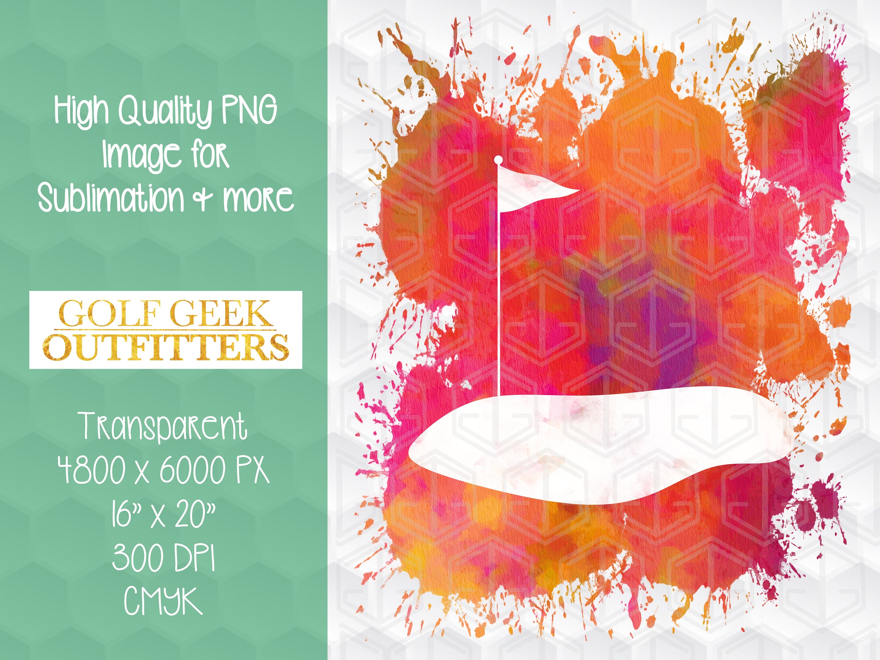 Golf Flag Green PNG Golf Pin Clipart Golf Clip Art Hand Drawn Golf