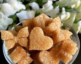 Raw Vegan Organic Sugar Cubes for Coffee or Tea, Turbinado Sugar Cubes, Mother's Day, Tea Party, Easter, Baptism, Wedding, Bridal Gift
