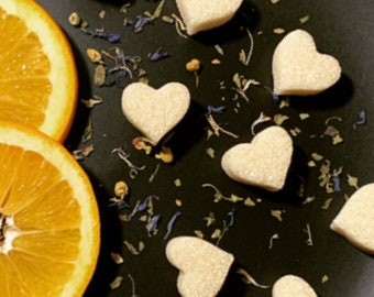 Organic Orange Flavored Sugar Cubes for Tea, Coffee, Champagne, Wedding, Tea Party, Bridal Party