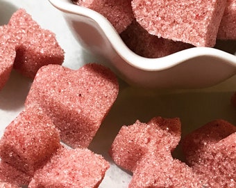 Organic Cranberry Sugar Cubes for Champagne or Tea, Hostess Gift, Tea Party, Baptism, Wedding, Bridal Gift