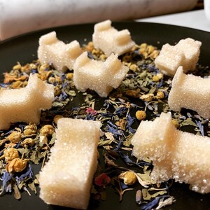 Organic Vegan Sugar Cubes for Tea and Coffee, Gourmet Sugar, Wedding, Tea Party, Bridal Party, Hearts, Butterflies, Clouds, Bears, Skulls Pups, 7oz