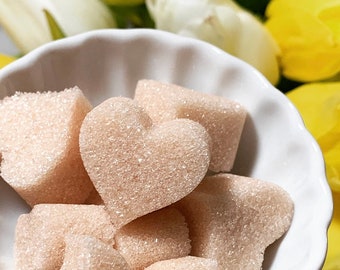 Organic Pomegranate Sugar Cubes for Tea, Sugar Cubes, Mother's Day, Tea Party, Easter, Baptism, Wedding, Bridal Gift