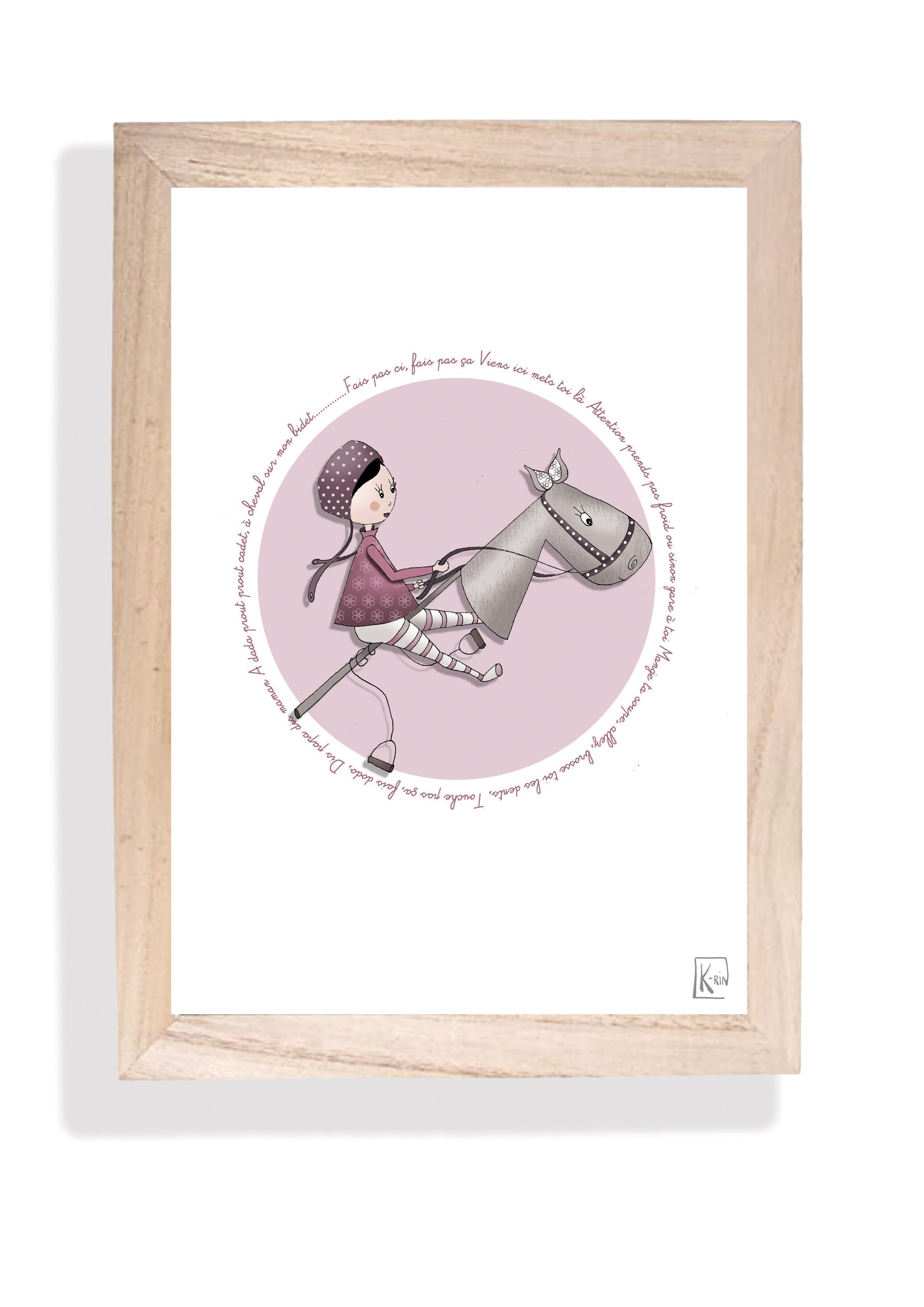 Affiche Illustration Graphique Décoration Murale, Petit Cheval