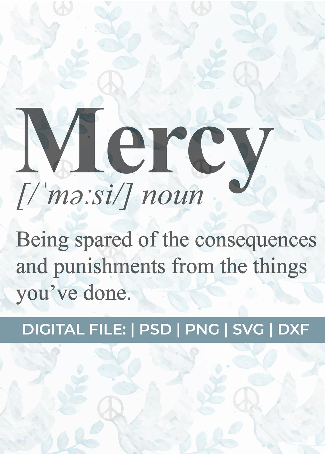Mercy Svg Mercy Definition Svg Grace and Mercy Svg Gods Etsy