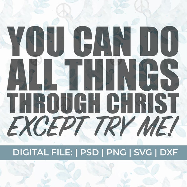 try me svg, you can do all things through christ except svg, funny christian svg, rude svg, petty svg, offend svg, sarcasm svg, sarcastic